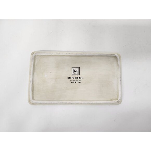 VTG Linens-N-Things Ceramic Hand Painted Grape Leave Serving Tray Rectangular - Picture 4 of 8